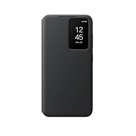 غطاء ذكي S24 محفظة باللون الأسود – حماية أنيقة مع حامل بطاقات